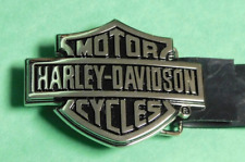 Vintage 2005 Harley-Davidson Men's Chrome Bar & Shield Logo Belt Buckle, NEW picture