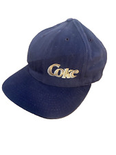 Vintage Early 90s Coke Cap with CocaCola WARE No 001886 Label Blue Adjustable picture