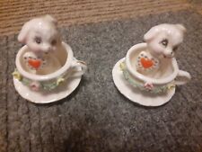 Vintage Mid-Century Ceramic Enesco Tiny Teacup From Japan picture