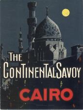 C1920s-30s The Continental Savoy Hotel Cairo Egypt Luggage Label Sticker UNUSED picture