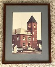 Vintage Framed  Matted Photo Of Alton New Hampshire Town Hall  picture