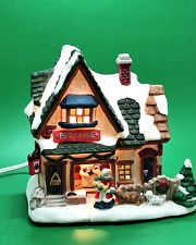 Christmas Vintage 90's Porcelain Lighted Pet Store House picture