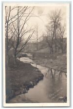 Milton North Dakota ND Postcard RPPC Photo Fred Hulstrand River Scene c1910's picture
