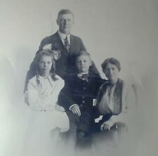 Antique B&W Photo Family of 4 Portrait by B.S. Cameron  picture