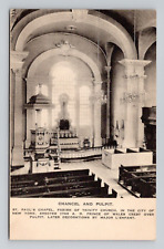 Postcard St Pauls Church Chancel New York City NY, Albertype Vintage N3 picture