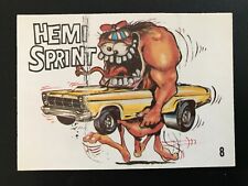 1969 ORIGINAL ODD RODS CARD #8 HEMI SPRINT by DONRUSS Minty with Roller Marks picture