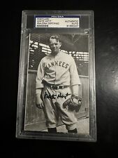 Waite Hoyt HOF Signed 3x5 Baseball Postcard PSA/DNA AUTO⚾️RARE ⚾️Yankees Ace picture