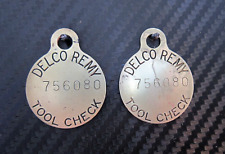 Vintage Automotive, GM Delco Remy Factory Tool Checks Brass Tag #755080, Pair picture