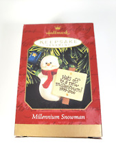 Hallmark Millennium Snowman Keepsake Christmas Ornament 1999  picture