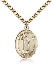 Saint Stephen The Martyr Medal For Men Women 14KT Gold Filled Necklace 24 Chain picture