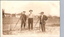 SURVERYING CREW 1910s real photo postcard rppc surveyor occupational picture
