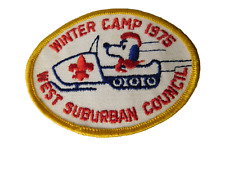 BOY SCOUTS BSA PATCH WEST SUBURBAN COUNCIL WINTER CAMPOREE SKIDOO  DOG BADGE picture