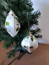 Vintage Holly Berry Fiberglass Christmas Ornaments picture
