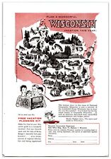 1950s Wonderful Wisconsin Travel Ad - Original Print Advertisement (7x10) picture