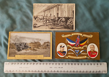 Lot of 3x Pre-WW1 & early WW1 French and British artillery & patriotic postcards picture