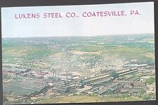 Old Coatesville Pa, Aerial Lukens Steel Co., Chester County, Old Postcard picture