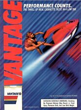 VINTAGE 1980’s Vantage Cigarettes Print Ad Jet Ski picture