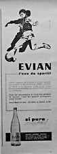 1962 EVIAN L'EAU DU SPORTIF PRESS ADVERTISEMENT SO PURE SO LIGHT - FOOTBALL picture