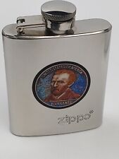 3oz ZIPPO High Polish Stainless Steel FLASK with Decal and Gift Box picture