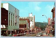 Butler Pennsylvania Postcard Main Street Part Of Downtown Shopping Area c1960's picture