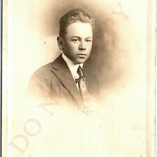 c1910s Cedar Rapids, IA RPPC Young Man Real Photo HUGE Forehead Postcard A45 picture