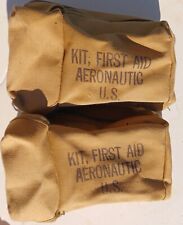 US WWII AAF PILOTS AND AIRCREW KHAKI COTTON 1ST AID KITS picture