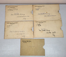 1930's Antique Report Cards Lot of 5 Sheboygan Public Schools picture