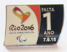 RIO 2016 SUMMER PARALYMPICS GAMES LOGO - 7.9.15 - ONE YEAR TO GO PIN picture