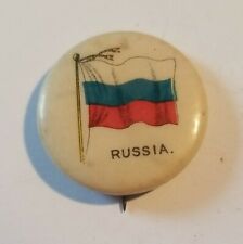 1896 Russia Country Flag Pin Back Button Vintage -The Whitehead & Hoag Co. picture