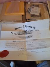 1876 Thomas A Hendricks Signed Government Document picture