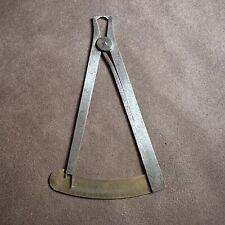 VINTAGE BRASS & STEEL WATCHMAKERS JEWELLERY THICKNESS GAUGE CALIPER TOOL picture