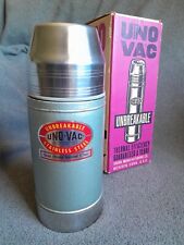 VTG Uno Vac 20 Oz 1 Pint Thermos Unbreakable Stainless Steel Vacuum Bottle W/Box picture
