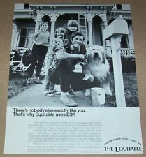 1970 print ad page - Equitable Insurance kids family home shaggy dog Advertising picture
