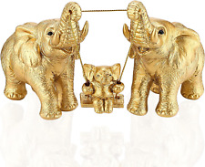 CYYKDA Elephant Statue Mom Gifts Gold Home Decor Accents Elephant Figurines for picture