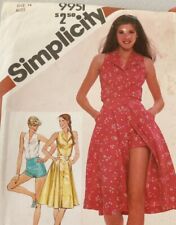 Vintage Sewing Pattern Simplicity 9951 Uncut Size 14 Skirt Top Shorts 1981 picture