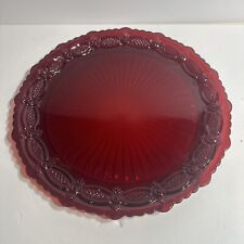Avon Ruby Red 1876 Cape Cod Collection Round Dinner Plate 10.5