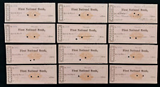 12 pc Lot 1876 First National Bank Philadelphia Cancelled Bank Checks picture
