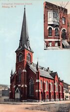 Albany NY Evangelical Protestant Church Clinton Street View Vtg Postcard C46 picture