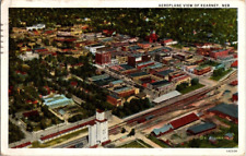 Aeroplane Aerial View of Business Section Kearney Nebraska Postcard picture
