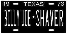 Billy Joe Shaver 1973 Texas Souvenir License Plate picture