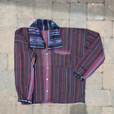 Handwoven Vintage Guatemalan Textiles, Todos Santos Guatemala Button Shirt picture