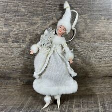 Woodland Fairy Pixie Sprite White Iridescent Christmas Ornament 9