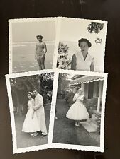 VTG 1955-57 Lot Of Four Photos Identified JUDY Swimsuit & First Wedding Fashion picture