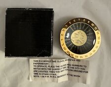 VINTAGE WORLD TIME ZONE CALCULATOR PAPERWEIGHT picture