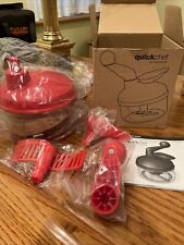Tupperware Quick Chef Pro System-Manual Turn Handle Food Processor - Red - NEW picture