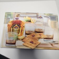 Crown Royal Whiskey Glasses (4) w Coaster..4-8.50oz Glasses..New In Box.. picture