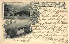 Gruss Aus Bad Au bei Fischen im Allgau Germany 1898 Used Postcard picture