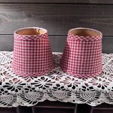 Vintage Red Check Lampshades smalllamp picture
