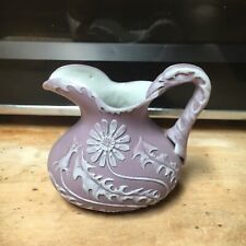 Vintage floral, fern and swan handle pitcher picture