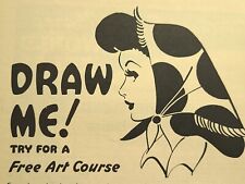Art Instruction, Inc Draw Me Pretty Girl Scarf Minneapolis Vintage Print Ad 1948 picture